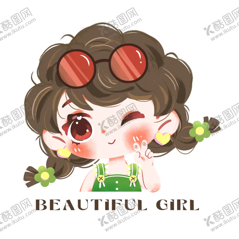 编号：39576701270134155247【酷图网】源文件下载-卡通可爱女孩印花图案设计