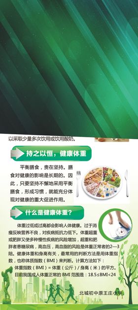 健康生活方式展架