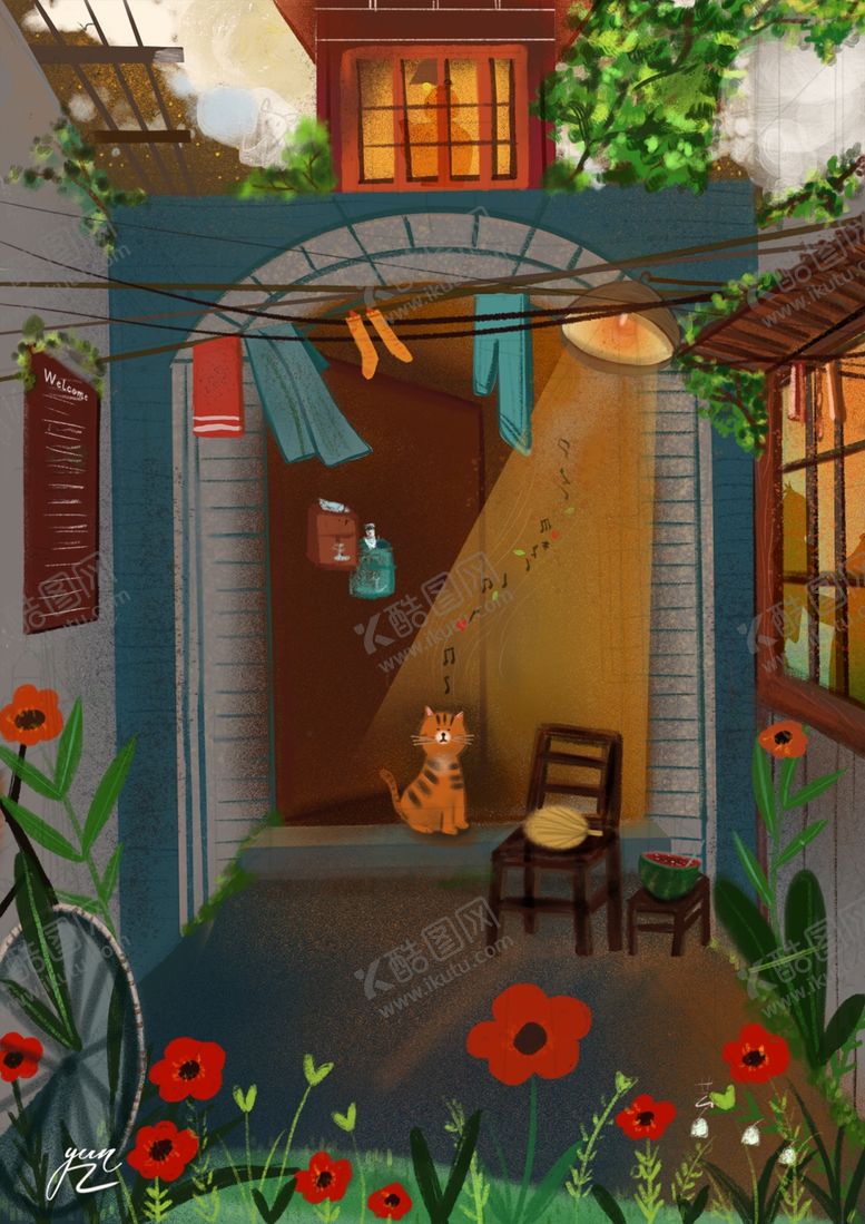 编号：82125409201745423446【酷图网】源文件下载-猫插画