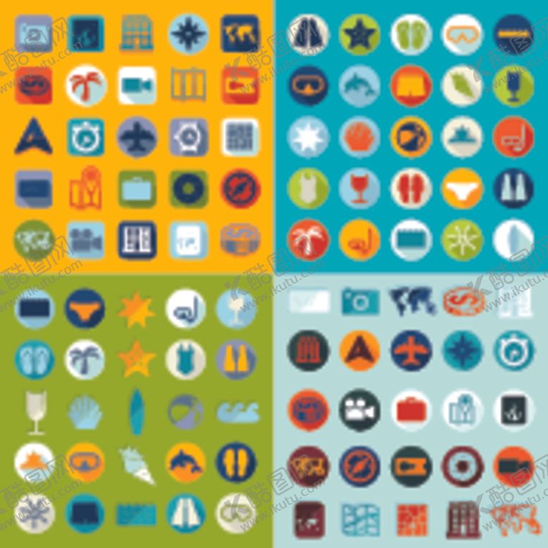 编号：25662204180004415349【酷图网】源文件下载-多彩图标集合