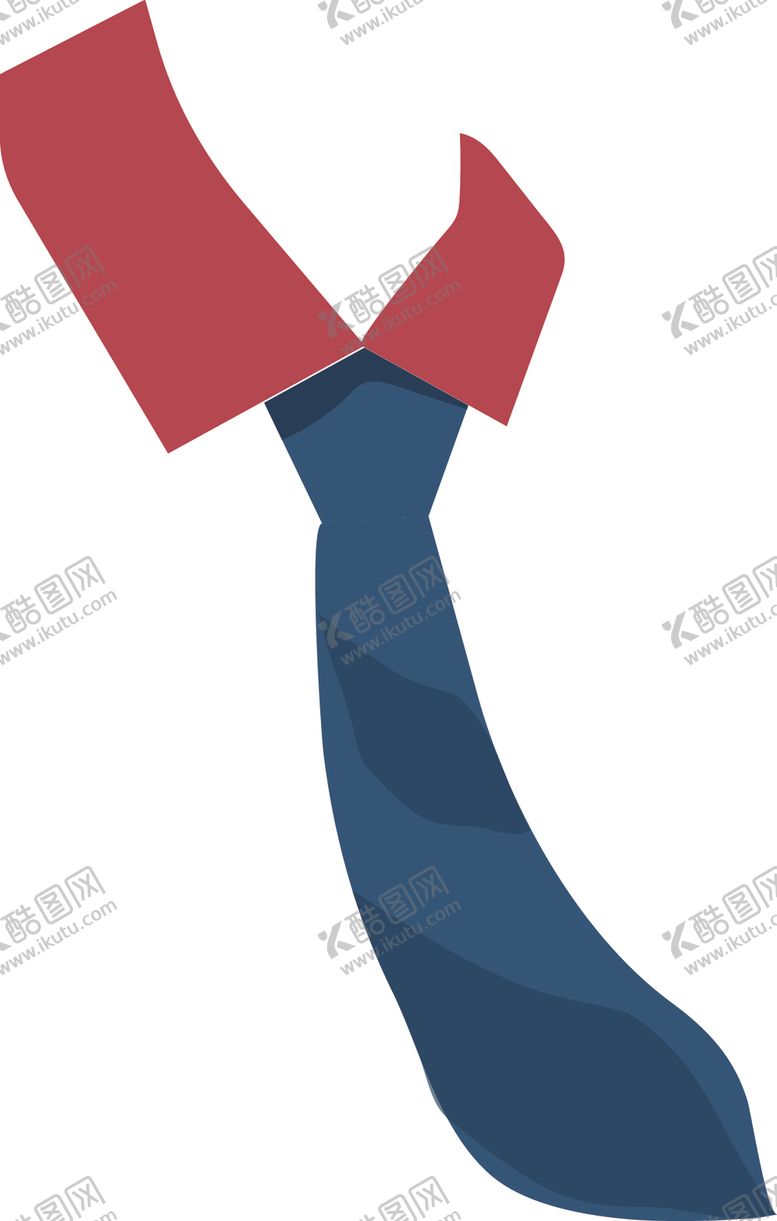 编号：31189601300541179272【酷图网】源文件下载-正式服装或西服的领带元素矢量图