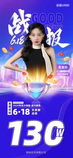 新媒体直播销售战报海报