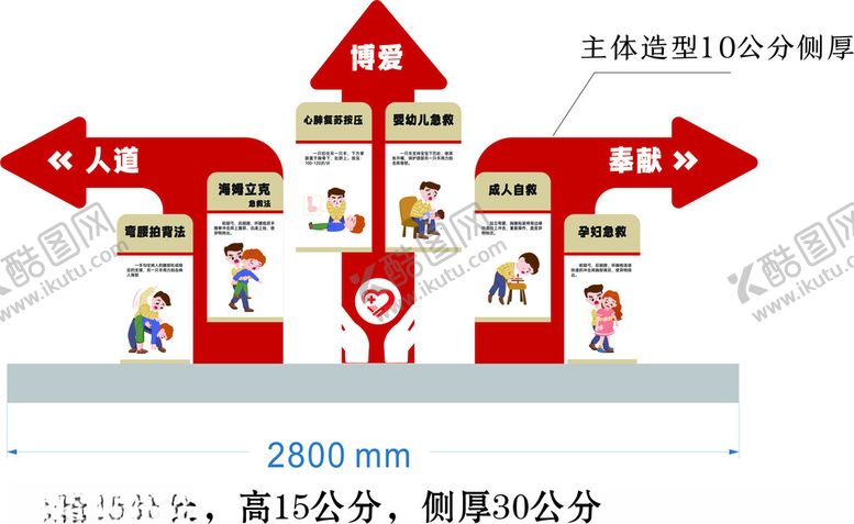 编号：34846303080123294471【酷图网】源文件下载-博爱家园救护知识标识牌