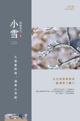 小雪单页人二十四节气