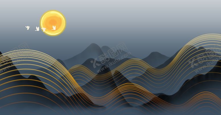 编号：24296010090724408994【酷图网】源文件下载-鎏金山水