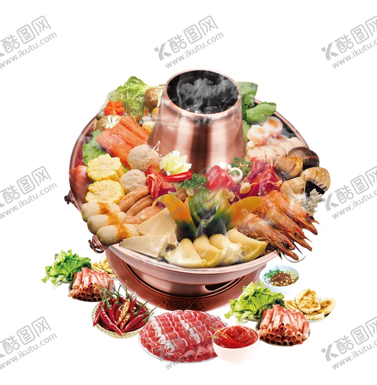 冬日丰盛美味火锅大餐折页团购广告