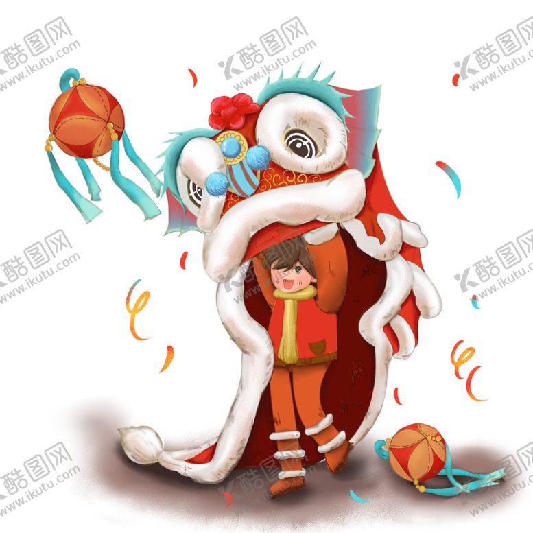 编号：96005807090545553436【酷图网】源文件下载-春节舞狮