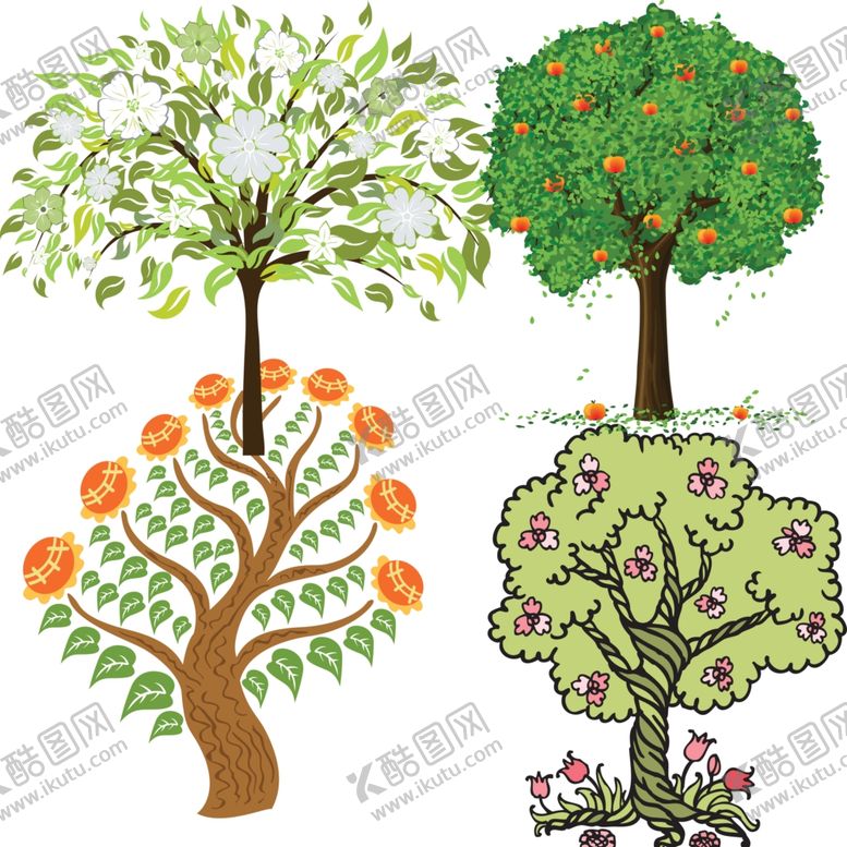 编号：18197709150456193058【酷图网】源文件下载-卡通树素材