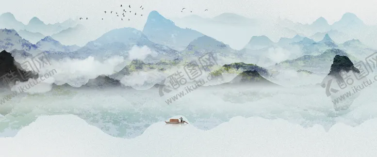编号：75814310010617132573【酷图网】源文件下载-水墨山水