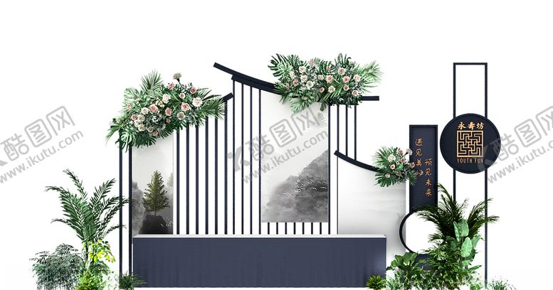 编号：43722807080239006198【酷图网】源文件下载-中式美陈DP花艺