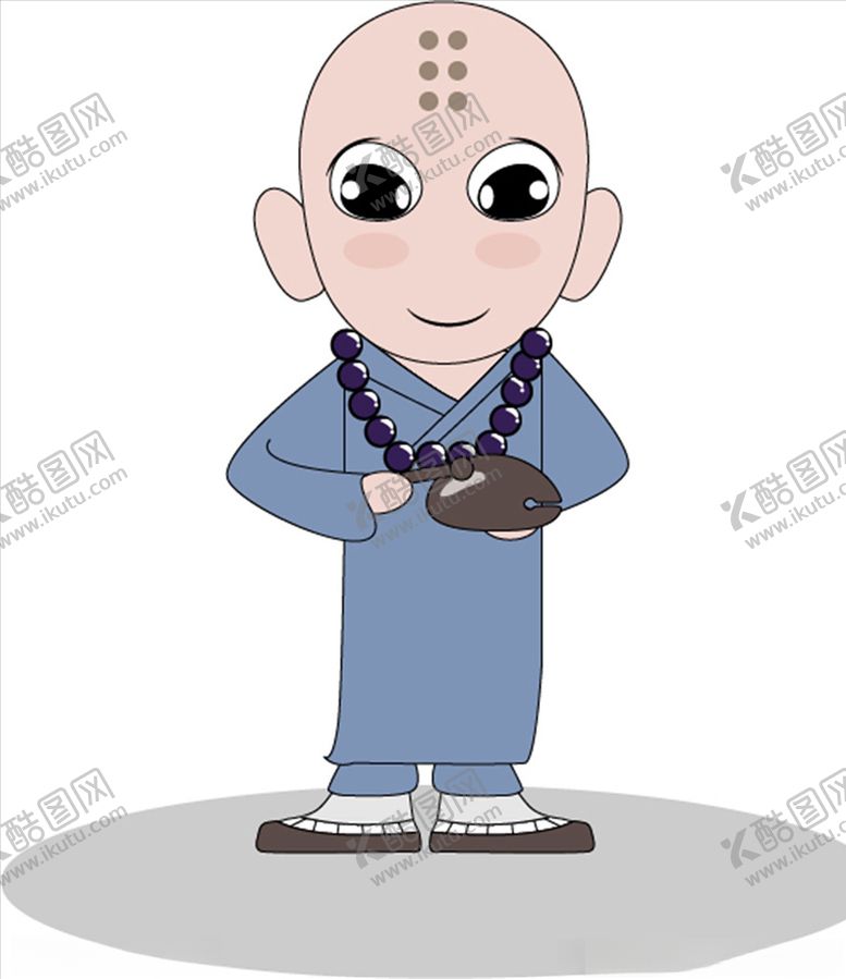 编号：29214307021825007261【酷图网】源文件下载-卡通和尚