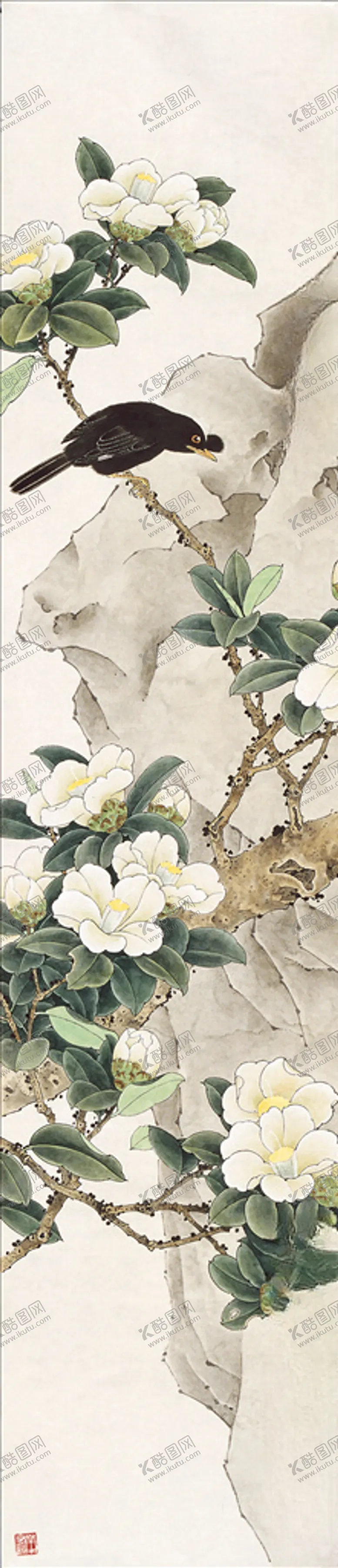 编号：17065704111855342528【酷图网】源文件下载-花鸟画玄关图