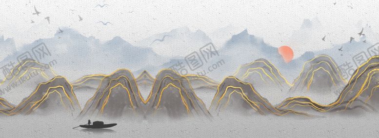 编号：62889109172217082188【酷图网】源文件下载-鎏金山水