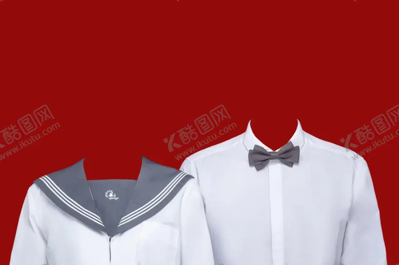 编号：22006401281420442016【酷图网】源文件下载-水手服结婚证件照