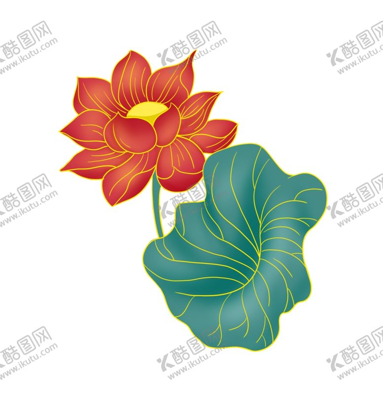 编号：77816804200512115210【酷图网】源文件下载-莲花手绘插画