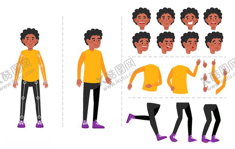 编号：53783309240649381900【酷图网】源文件下载-人物动作拆分