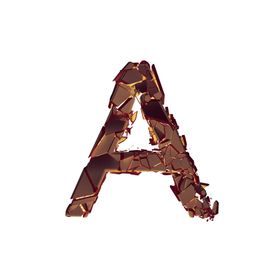 3D破碎立体字母