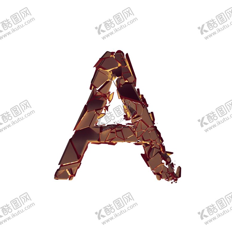 编号：72426110240737019275【酷图网】源文件下载-3D破碎立体字母