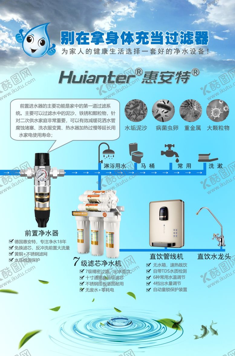 编号：22884707062357238301【酷图网】源文件下载-净水器广告净水机直饮水机广告