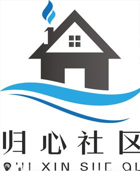 归心社区民宿房子矢量