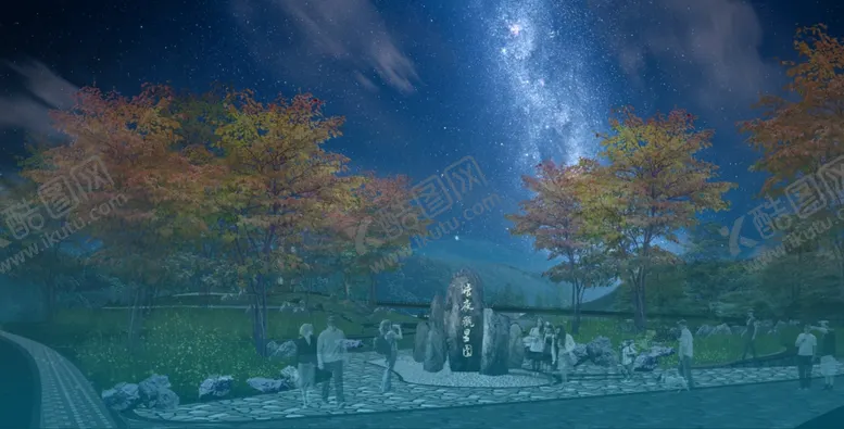 编号：92168202200656543801【酷图网】源文件下载-夜景观星营地