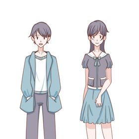 动漫人物男女插画