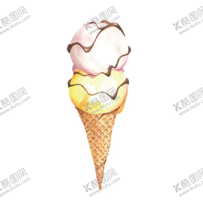 编号：26739705092110124063【酷图网】源文件下载-手绘矢量冰激凌插画图片