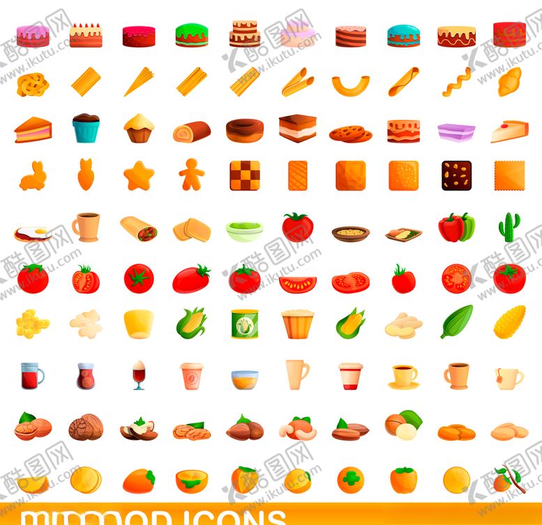 编号：34083609091550034057【酷图网】源文件下载-美食插画