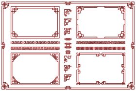 编号：95684109300503000798【酷图网】源文件下载-边框 花纹 欧式线条