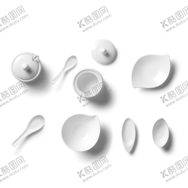 编号：58347109290450479106【酷图网】源文件下载-碗碟汤勺壶餐具
