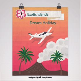 异国情调岛屿海报