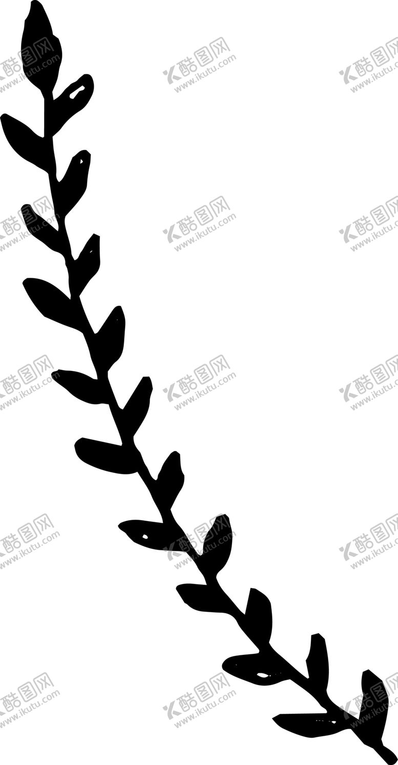 编号：59739610110733338177【酷图网】源文件下载-手绘植物枝干