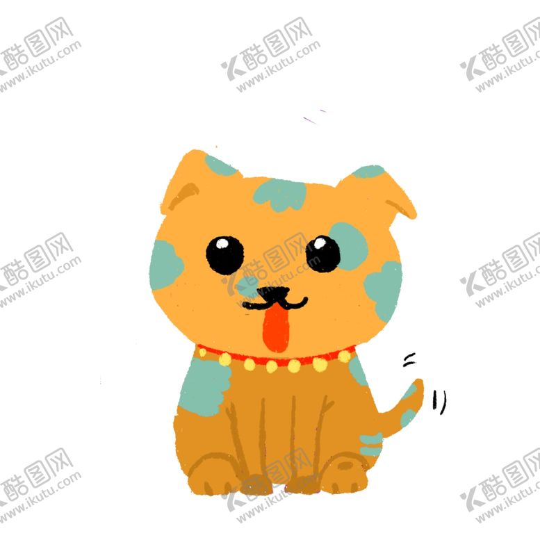 编号：92596706291133215284【酷图网】源文件下载-黄色小狗插画