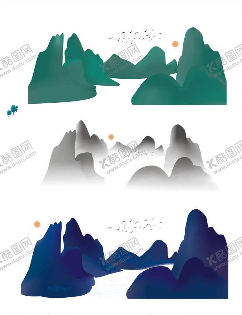 编号：55699705110638019358【酷图网】源文件下载-山水矢量