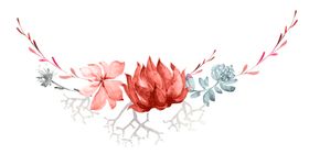 水彩植物花朵装饰