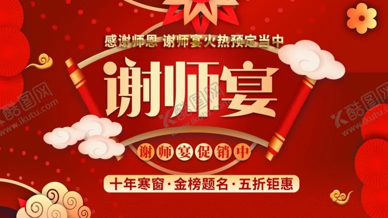 编号：84067807011040177585【酷图网】源文件下载-喜庆谢师宴海报