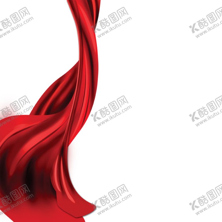 编号：58931002141610123376【酷图网】源文件下载- 红色飘带