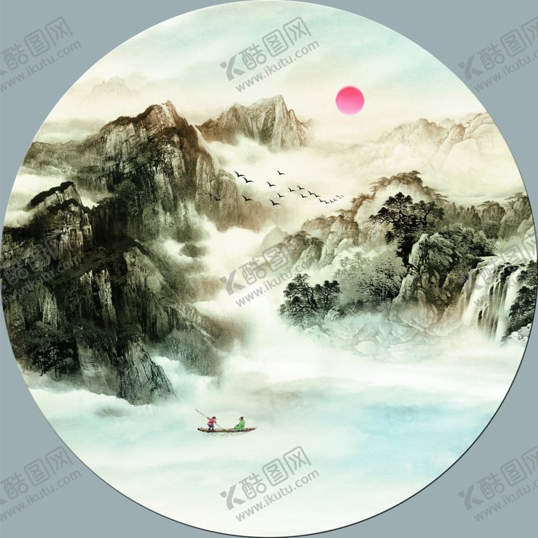 编号：79830909180005582099【酷图网】源文件下载-水墨山水画