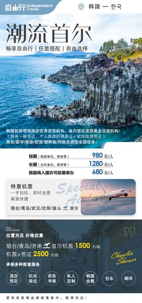 潮流首尔旅游海报