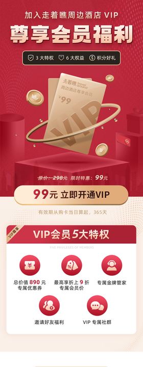 旅游VIP会员权益中心专题页详情页