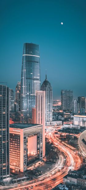 城市建筑缤纷广告设计