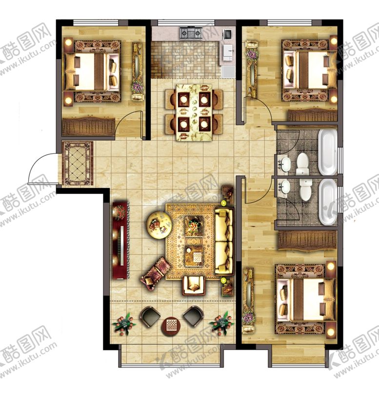 编号：98182710090252452224【酷图网】源文件下载-户型