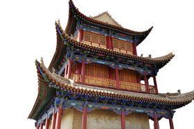 塔楼寺庙古风建筑传统海报素材