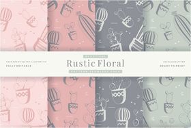 基础花卉图案背景设计