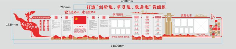 编号：43186311192020281548【酷图网】源文件下载-党建文化墙