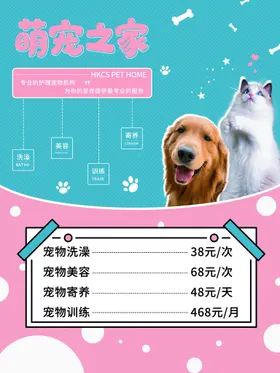 宠物寄养海报