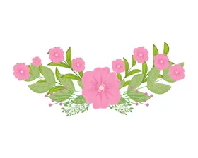 淡彩花朵