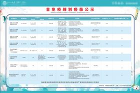 疫苗公示表活动背景板