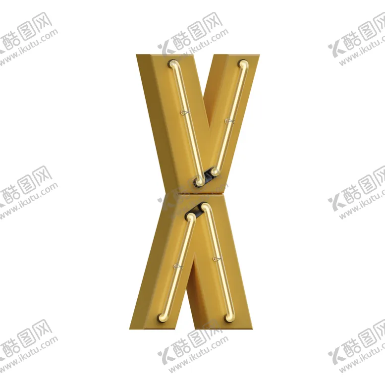 编号：69002906241945479792【酷图网】源文件下载-高清立体灯管字母元素