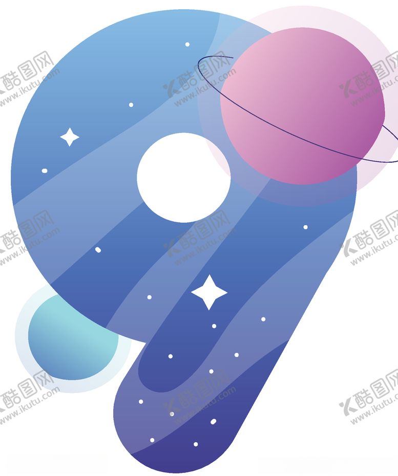 编号：58395309180006228582【酷图网】源文件下载-蓝紫色天空数字9